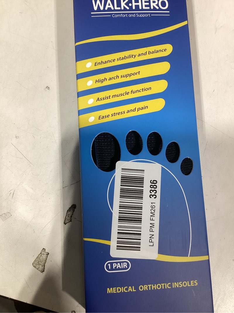 Condition photo showing Good Condition for Plantar Fasciitis Relief - Arch Support Insoles for Men Women, Shoe Inserts for Flat Feet, Orthotic Shoe Insoles All-Day Energy and Comfort with Every Step (Mens 11-11 1/2 | Womens 13-13 1/2) Blue Mens 11 - 11 1/2 | Womens 13 - 13 1/2