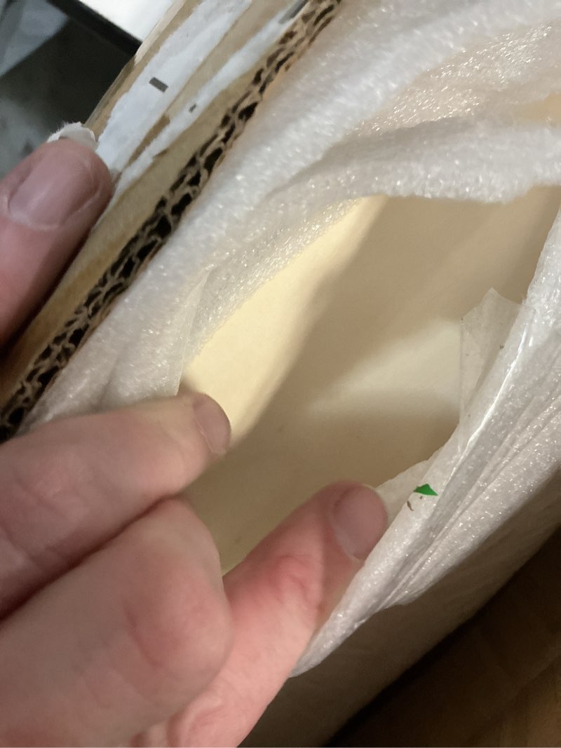 Condition photo showing New/Like New for CroBlissful 3" x 3" x 48" Solid Poplar Stair Newel Post with a Single Groove Notched Newel Wood Balusters for Staircase Interior Railing Newels for Stair Handrails 3 x 3 x 48" Poplar 1