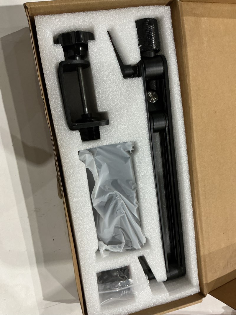 Condition photo showing Good Condition for portable monitor stand desk holder- large clamp support up to 6.5 12.9 14.6 15.6 18.5 inch 360° rotating base swivel tall desk arm mount for ipad pro/mini/air/surface strong bearing weight over 5.5lbs up to 18.5''