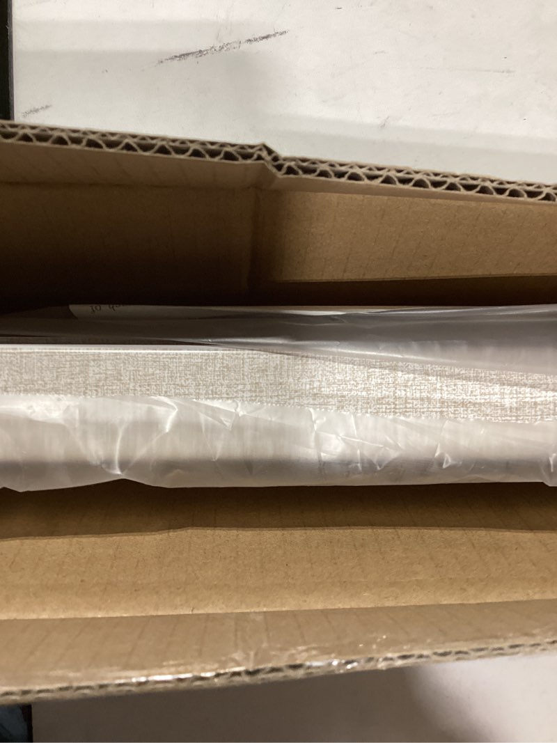 Condition photo showing Good Condition for Cordless Blinds for Indoor Windows 1" Vinyl Textured Print Slats Mini Blinds for Home, 34" W x 48" H - Sand Sand 34" W × 48" H