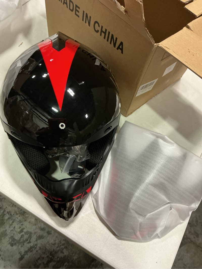 Condition photo showing Good Condition for (size:s)youth dirt bike helmets dot approved fashion kids motocross, atv, off-road, four wheelers, bmx motorcycle bike helmets (goggles gloves faceshield) red small