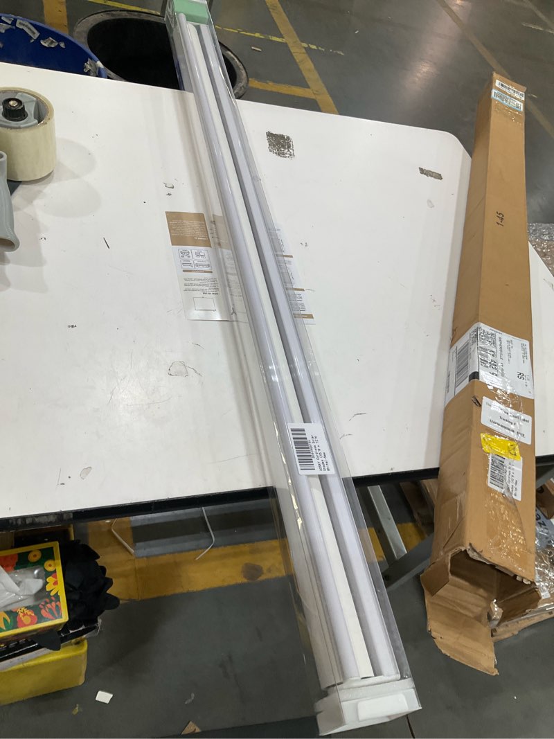 Condition photo showing Good Condition for aosky cordless roller shades for windows light filtering shades with 5% openness solar screen semi sheer roller blinds uv protection for office and home. easy to install 45" w x 72" h (white) 45"w x 72"h white