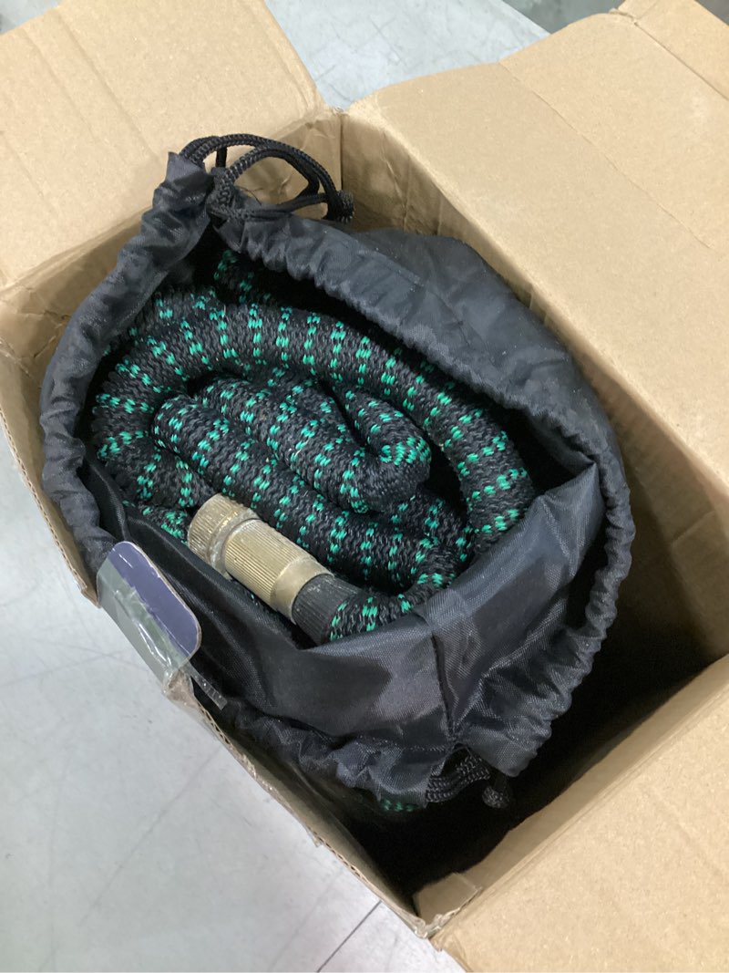 Condition photo showing As Is for expanding garden hose 100 ft - expandable garden hose leak-proof with 3 -layer latex core - 2026 version/new patented,lightweight, durable, no-kink flexible retractable water hose 100ft blackgreen