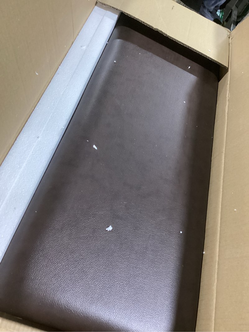 Condition photo showing Good Condition for Similar to Shoe Storage Bench with Solid Wood Legs, No-tool Assembly, 2-Tier Entry Shoe Rack Bench with PU Cushion, Shoe Organizer, Holds Up to 300 lb, 11.4 x 27.5 x 18.3, Cherry Leg and Embossed Brown HXDDR200 Cherry Leg & Embossed Brown