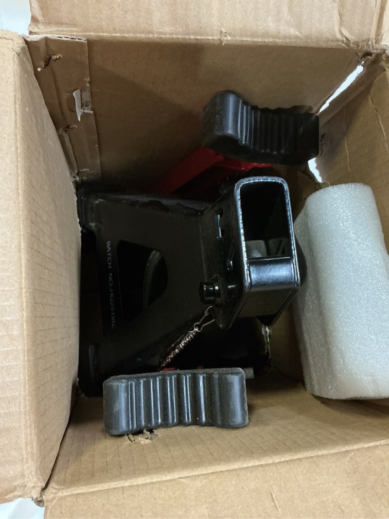 Condition photo showing Good Condition for jack stands 3 ton (6,600 lbs) with double pin locking, car jack stand 11.22"-16.54" adjustable with rubber pads, jack stands for trucks,home,garage, suv, pickup,car,utv/atv,1 pair 3 ton double pin locking with rubber pads black+red