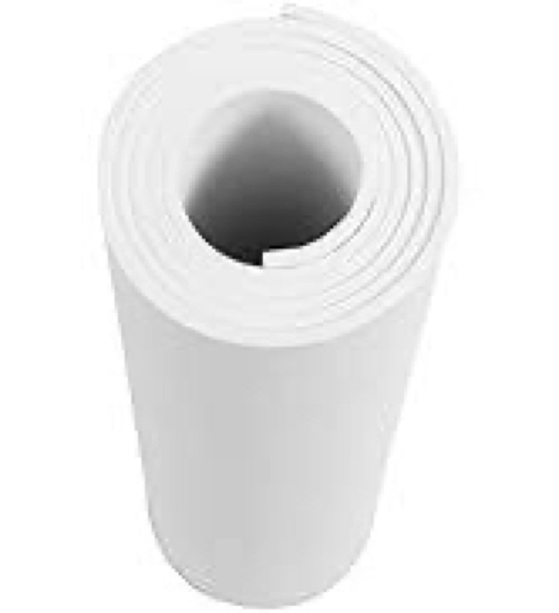 AMZQNART EVA Foam 6mm, Cosplay Foam 39x59 inch White, High Density 90 kg/m³, for Craft Projects Cosp