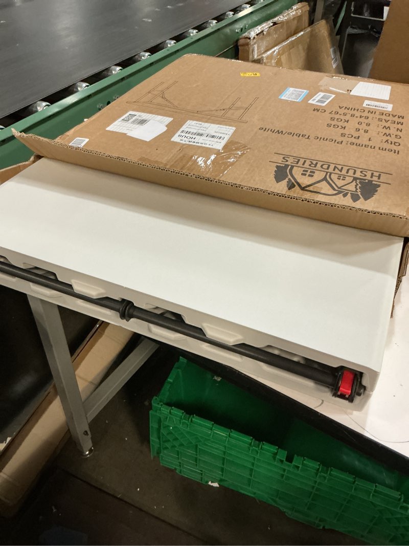 Condition photo showing Good Condition for 4 Ft Plastic Folding Table,Heavy Duty Portable Table for Indoor & Outdoor,350lbs Weight Capacity,Premium Solutions for Camping,Picnic,BBQ and Party 4 ft (1-Pack) - White