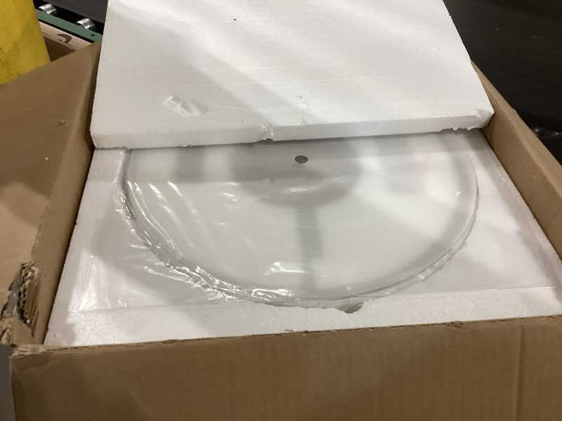 Condition photo showing Good Condition for dimmable gold semi flush mount ceiling light with drum shade ceiling light fixture 30w 3000k/4500k/5500k brass led flush mount light for bedroom hallway living room, 15-inch lighting: bulit-in led gold