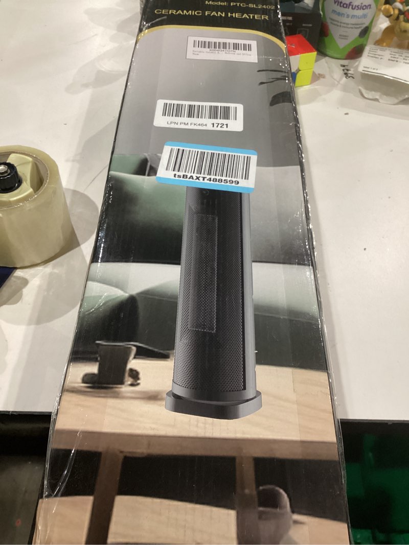Condition photo showing Good Condition for Space Heater for Indoor Use with Remote - 70° Oscillating Tower Electric Heater, 24 Inchs, 12H Timer, 1500W Quiet PTC Ceramic Heating with Thermostat, Fast Safety Heat for Office, Home, Bedroom