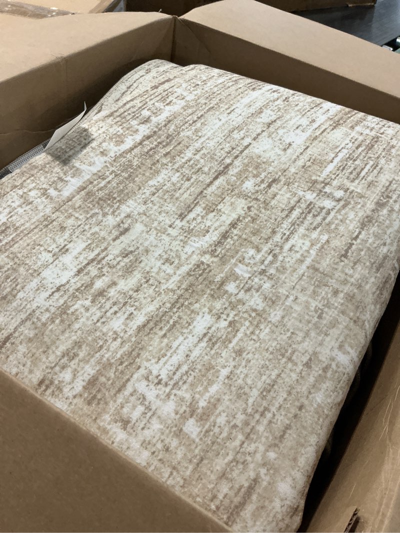 Condition photo showing Good Condition for Similar Area Rug 8x10 Washable Rug, Vintage Boho Medallion Rugs Non-Slip Soft Low Pile Large Distressed Rug Indoor Retro Carpet for Living Room Bedroom Dining Room Home Office (Beige, 8'x10') Beige 8' x 10' (Rectangular)