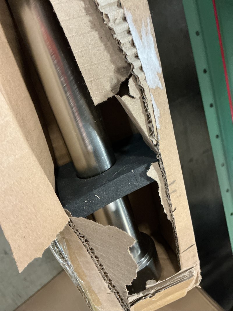 Condition photo showing As Is for Heavy Duty Curtain Rods,1 1/4" Large Diameter Premium Nonadjustable Curtain Rod,48in/4ft Custom Window Treatment Rods with Durable Aluminum Brackets and End Caps,Brushed Nickel Finish Brushed Nickel 48in/4ft