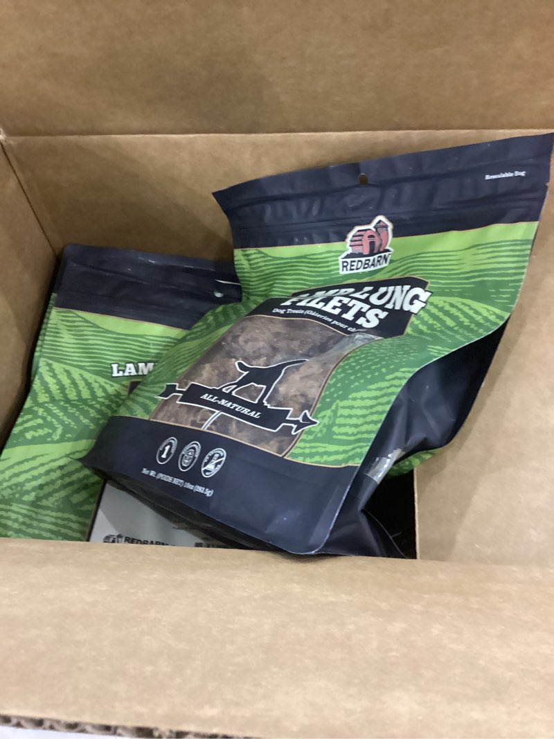 Condition photo showing New/Like New for Redbarn Lamb Lung Filets - Oven Roasted Jerky-Style Dog Treats, Flavorful, Tasty & Highly Palatable Chews, Single Ingredient Protein – 10 oz, Case of 10 Bags 10 Ounce (Pack of 10)
