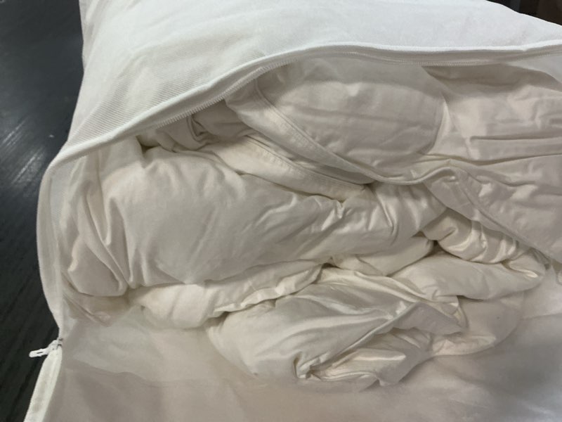 Condition photo showing Good Condition for premium down alternative comforter, king/cal king, white