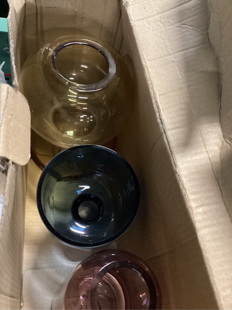 Condition photo showing Good Condition for Cloudnola Reversible Glass Flower Vase and Bud Vase Lemon Set of 2, Green & Yellow and Blue & Pink, 
