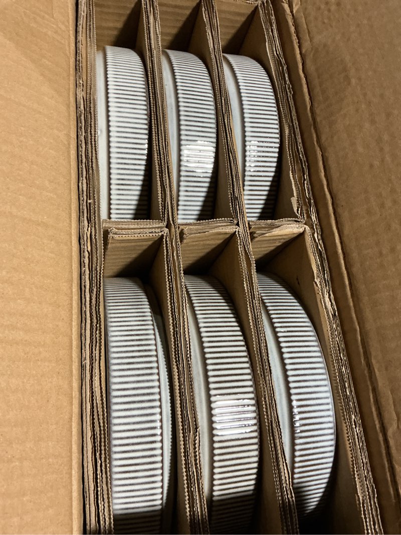 Condition photo showing Good Condition for famiware Star 8.25" Pasta Bowls, Large Dinner Bowls Set of 6, Salad Bowl Plates, Shallow Bowls for Eating, Smoky Blue Smoky Blue 6 pcs