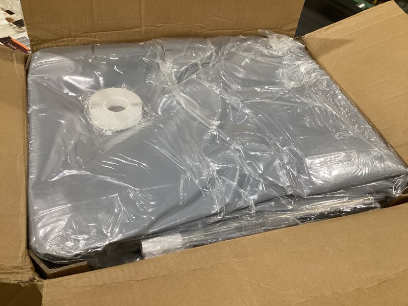 Condition photo showing As Is for Garage Floor Mat, Containment Mats for Under Car with Raised Edge Waterproof, Non-Slip Heavy-Duty 1000D PVC for Floor Against Snow, Rain & Mud M (7'9"x 18') Silver