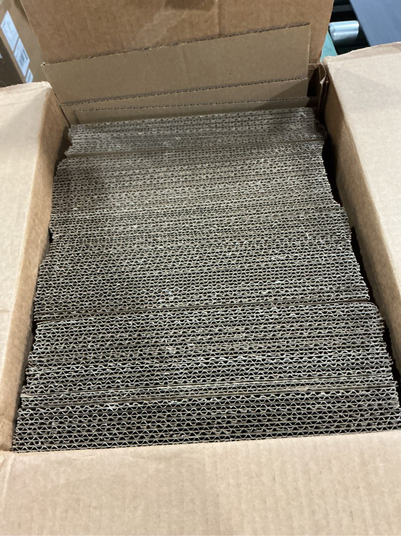 Condition photo showing New/Like New for 100 pack 8.5x11 corrugated cardboard sheets, flat cardboard inserts for shipping, mailing, packing, diy crafts