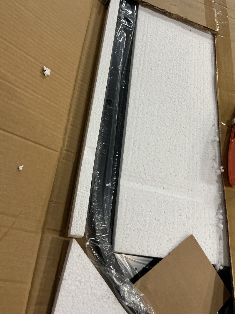 Condition photo showing New/Like New for delma arched mirror full length,standing mirror full body,large floor with stand for wall entryway door bedroom bathroom living room black frame 56"l x 15"w