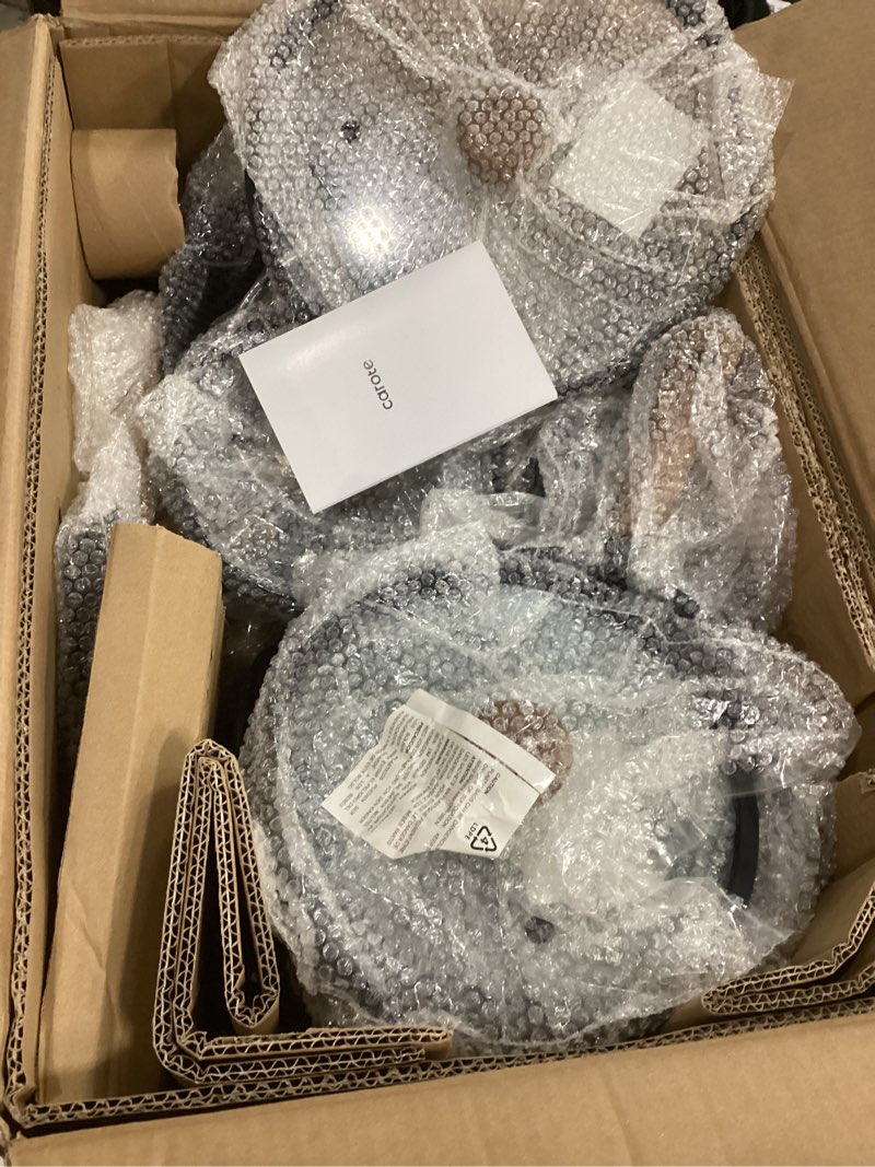 Condition photo showing Good Condition for CAROTE 24Pcs Nonstick Kitchen Cookware Sets, Non stick Pots and Pans set, Induction Cookware Set Black Black 24 PCS