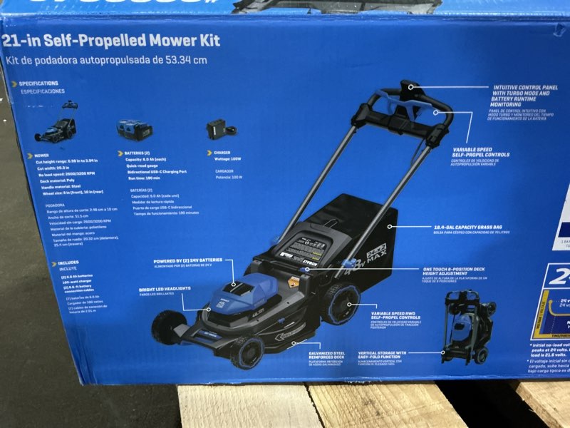 Condition photo showing Good Condition for kobalt 48v max (24vx2) 21-in self-propelled mower kit, 