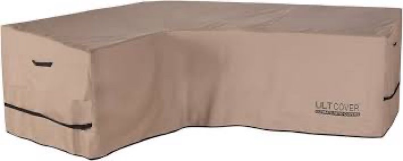 ULTCOVER Waterproof Patio L-Shaped Left Facing Sofa Cover for 4-Seater Outdoor Sectional Furniture C
