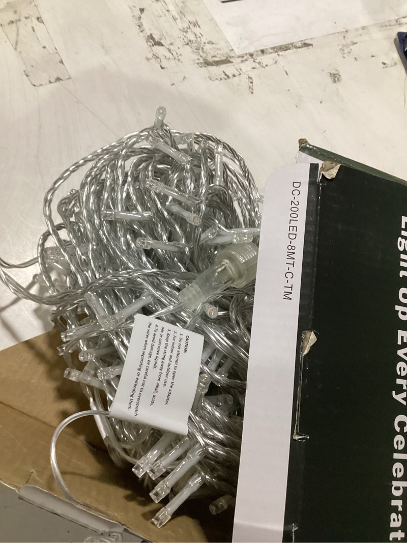 Condition photo showing Good Condition for colorful string lights easter decoration, 66 ft 200 led easter pastel lights 8 modes plug in, indoor outdoor connectable clear wire twinkle fairy string lights for spring bedroom party clear wire, colorful easter