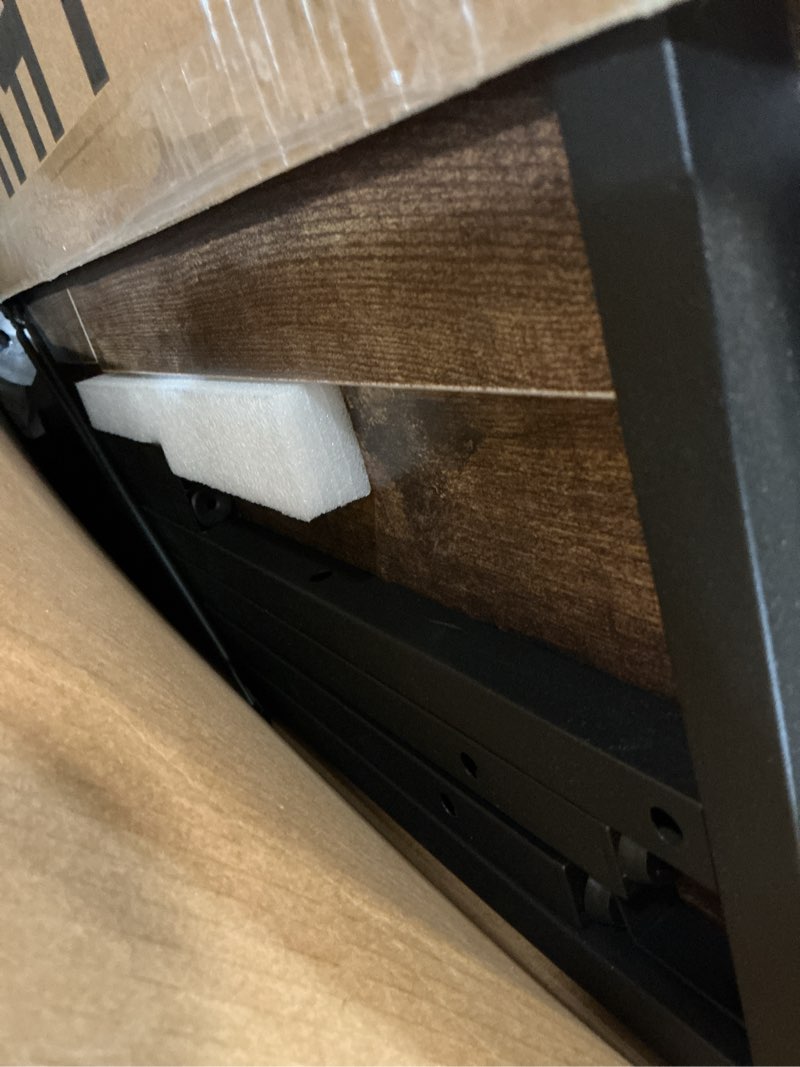 Condition photo showing Good Condition for pamray 32 inch small computer desk with shelves, home office desk with headphone hook for bedroom, study writing pc table for small spaces, vintage vintage 32 inch