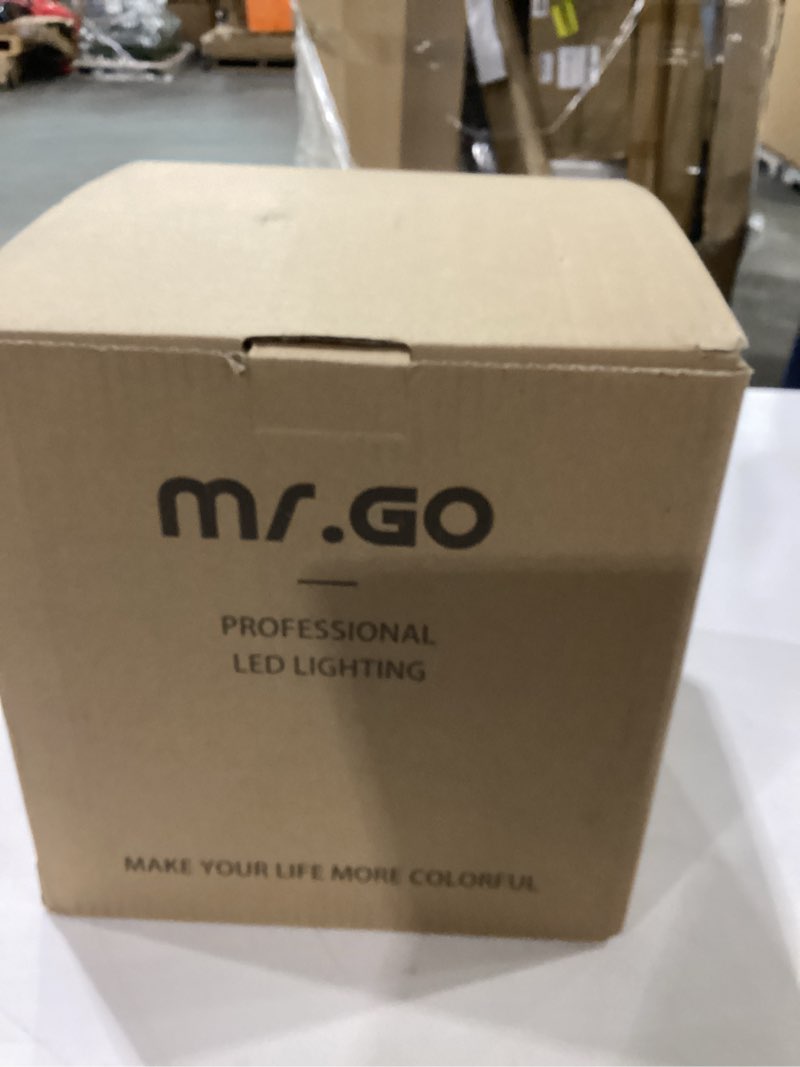 Condition photo showing As Is for Mr.Go Solar Cube Light, RGB Solar Powered Cube Lamp with Remote/Button Control, Outdoor LED Solar La