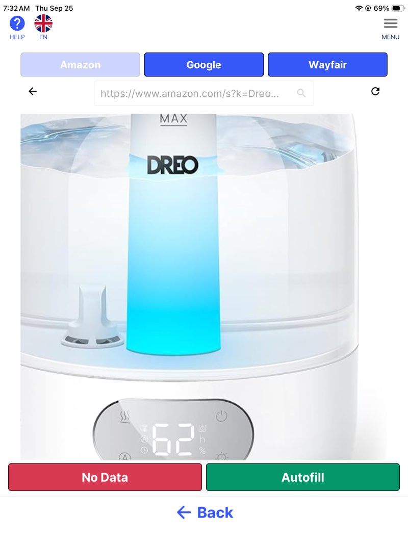 Dreo Humidifiers for Bedroom, 3L Top Fill Cool Mist Humidifiers, 30Hr Quite Runtime, Humidity Sensor