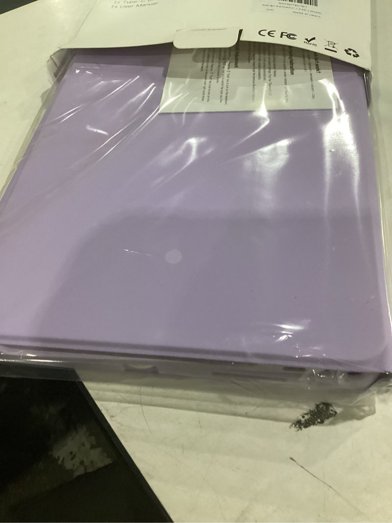 Condition photo showing New/Like New for harvopu keyboard case compatible with ipad air 11-inch/air 5th 4th generation case with keyboard-backlit detachable, folio keyboard cover with pencil holder for air 11" m4/m3/m2, air 5/air 4 (purple)