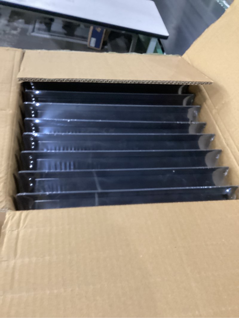 Condition photo showing New/Like New for morningro 10 pcs heavy duty floor registers carbon steel walkable floor vent covers easy adjust air flow vents floor decoration for home heater air grilles vents supply(black,4 x 10 inch) black 4 x 10 inch