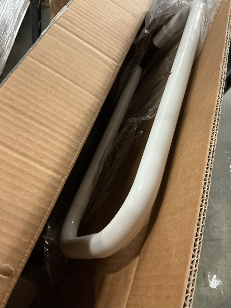 Condition photo showing As Is for electric towel warmer drying rack es10272us-wh