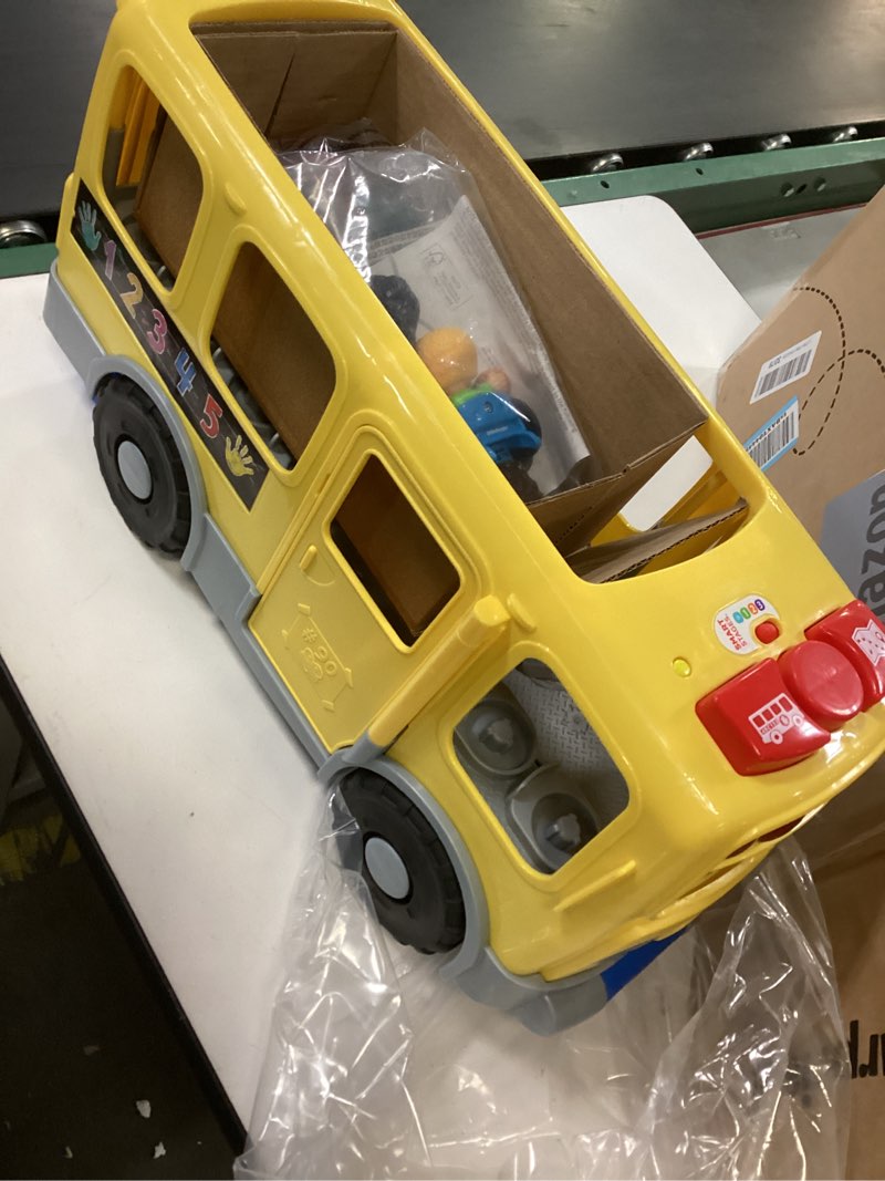 Condition photo showing New/Like New for Fisher-Price Little People Toddler Toy Big Yellow School Bus & Community Heroes Set, Musical Pull-Along Vehicle & Figures for Kids Ages 1+ Years