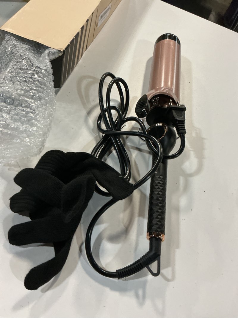 Condition photo showing Good Condition for Large Curling Iron 2 Inch, Ceramic Long Barrel Hair Curling Wand, Hair Styling Tool, Dual Voltage, LCD Display, Black 2 inches
