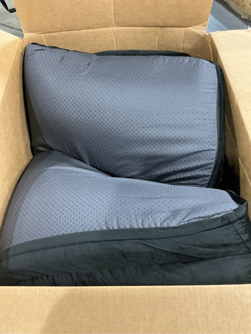 Condition photo showing As Is for bedsure l plus orthopedic dog bed for large dogs - washable dog cat bed waterproof, l plus big comfort dogs couch sofa with washable removable cover, pet bed with nonskid bottom, black, 38" 38"l x 28"w x 6.5"th black