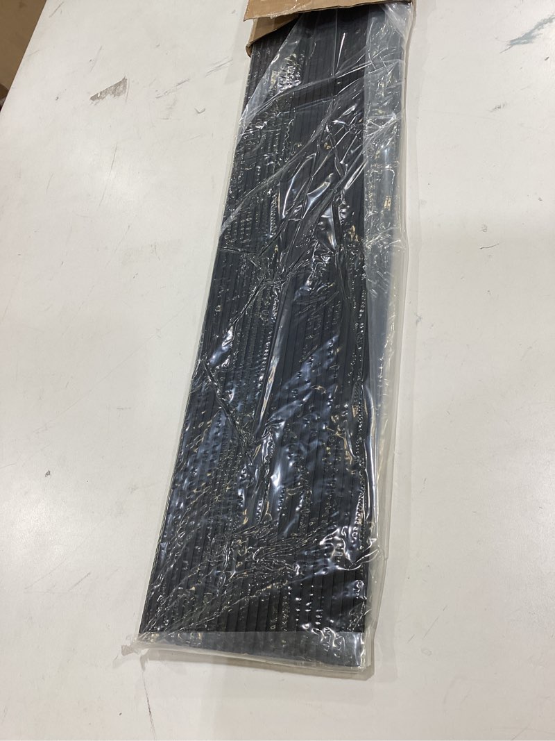 Condition photo showing As Is for 0.6'' Rise Solid Rubber Wheelchair Ramp,Threshold Ramp Used for Thresholds,Doorways and Bathroom (High:0.6 Inch(Pack of 1)) Black