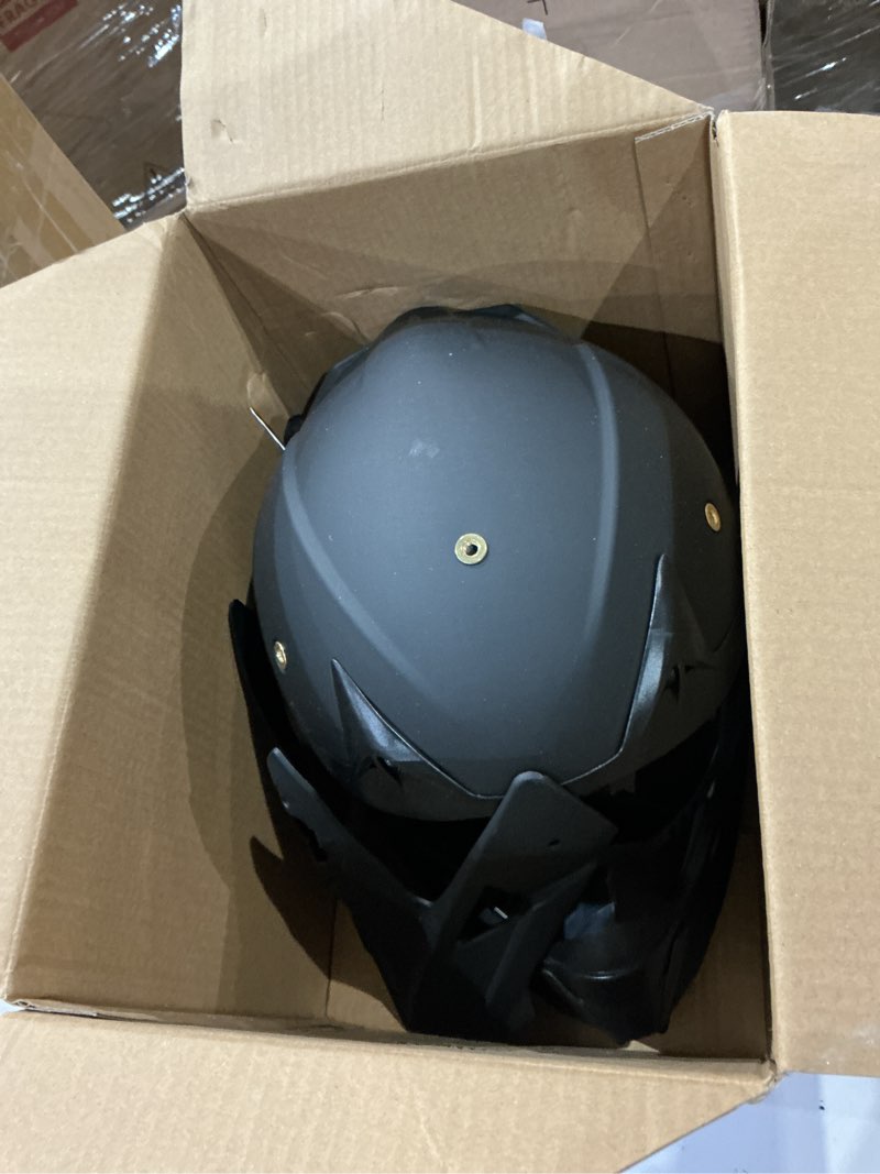 Condition photo showing As Is for kids dirt bike helmets youth motorcycle helmet, kids motorcycle full face helmet for off-road, atv, utv, street riding with goggles gloves, dot approved large black