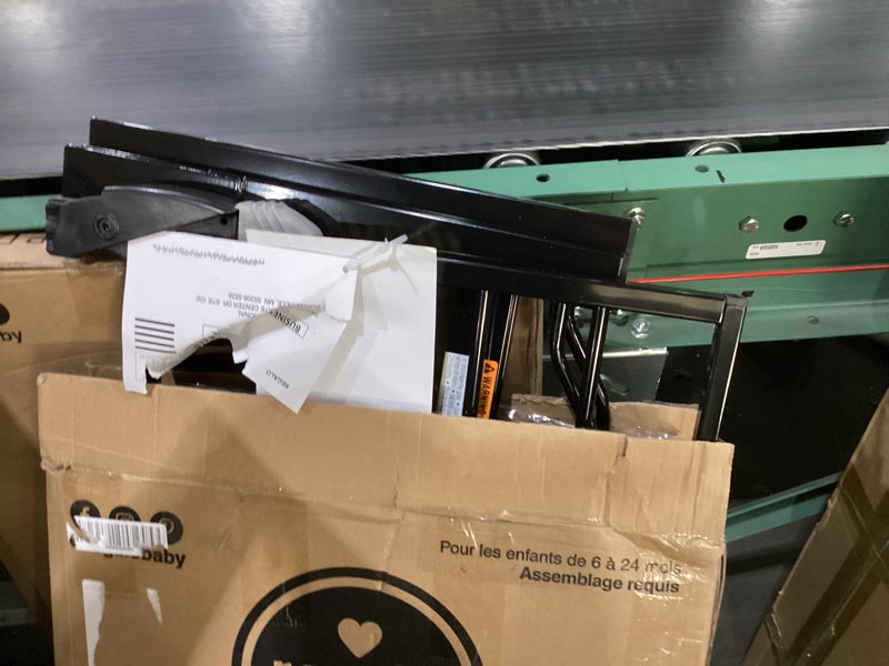 Condition photo showing As Is for Regalo Easy Step 38.5-Inch Wide Walk Thru Baby Gate, Includes 6-Inch Extension Kit, Pressure Mount Kit, Wall Cups, Black Black 29-38.5"W x 30"H