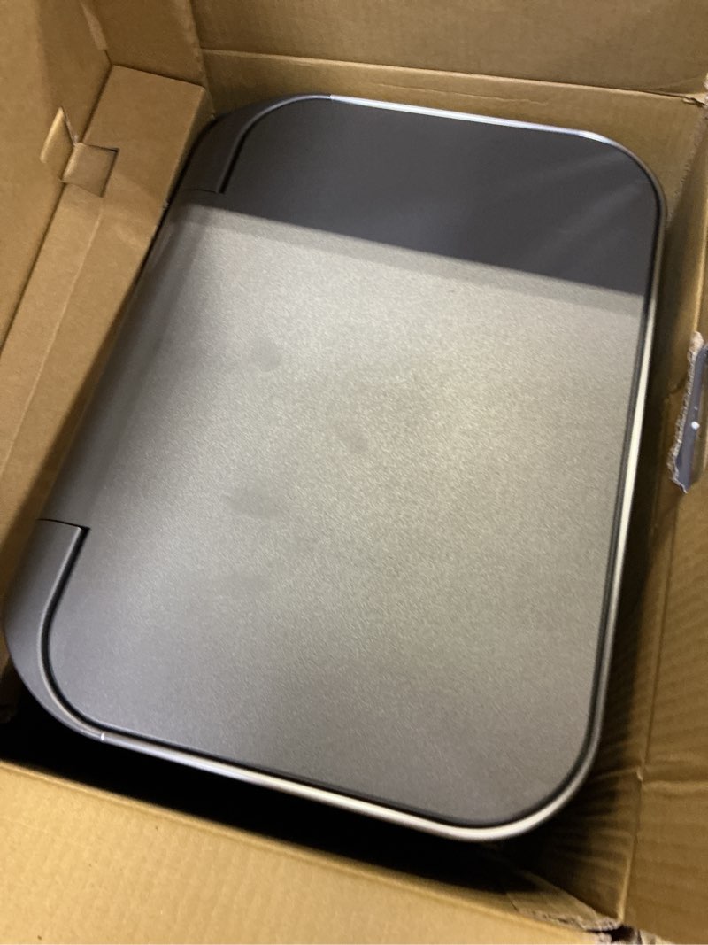 Condition photo showing New/Like New for simplehuman 45 liter / 12 gallon liter rectangular hands-free kitchen step trash can with soft-close lid, brushed stainless steel with plastic lid brushed stainless steel (with plastic lid) 45 liters
