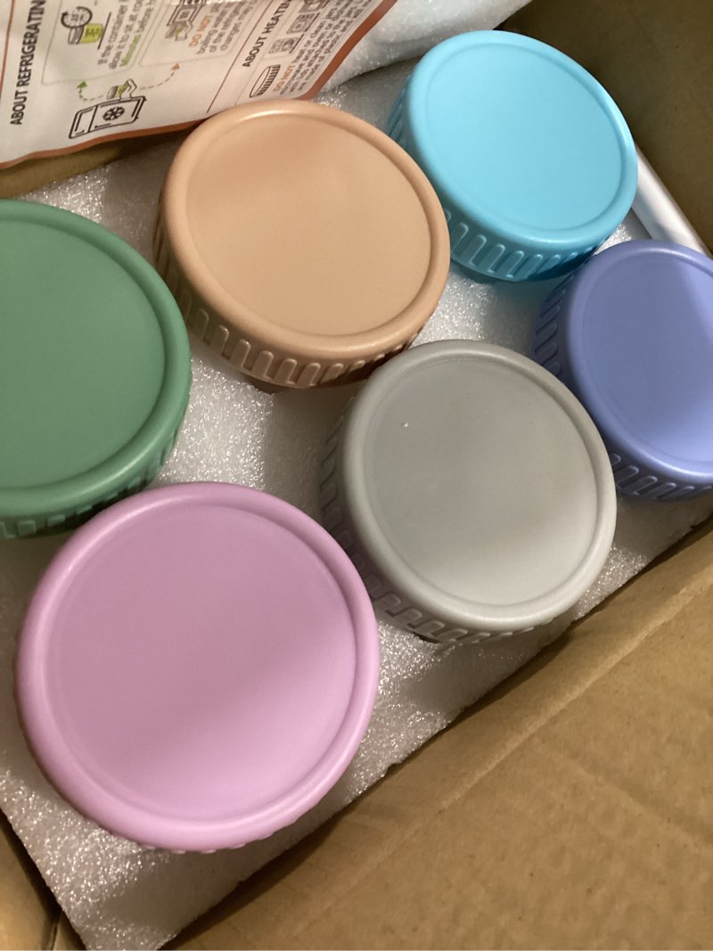 Condition photo showing New/Like New for drkio 6 pack glass baby food storage containers - 4 oz baby food jars with lids baby food maker microwave dishwasher freezer safe 100% leak proof bpa free reusable 4 oz - multicolor