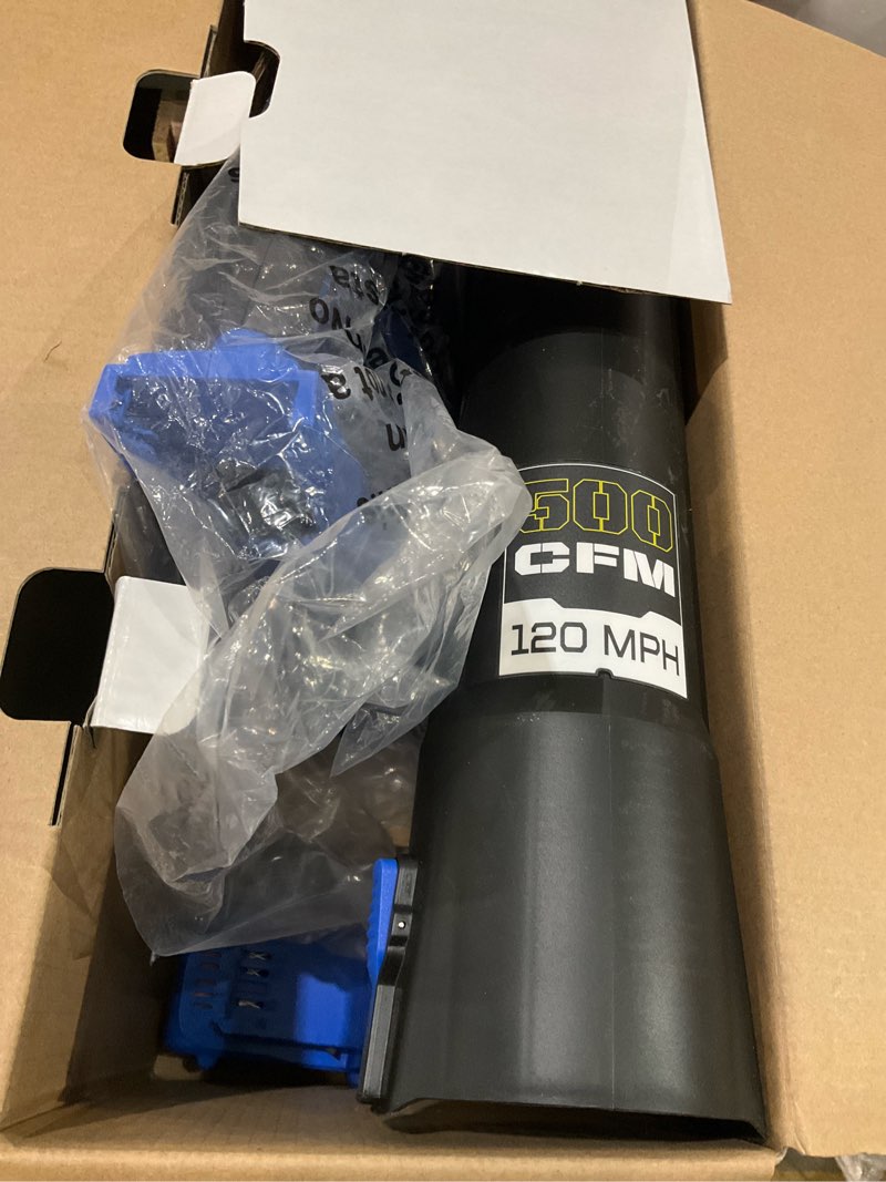 Condition photo showing As Is for kobalt 24-volt 500-cfm 120-mph battery handheld leaf blower