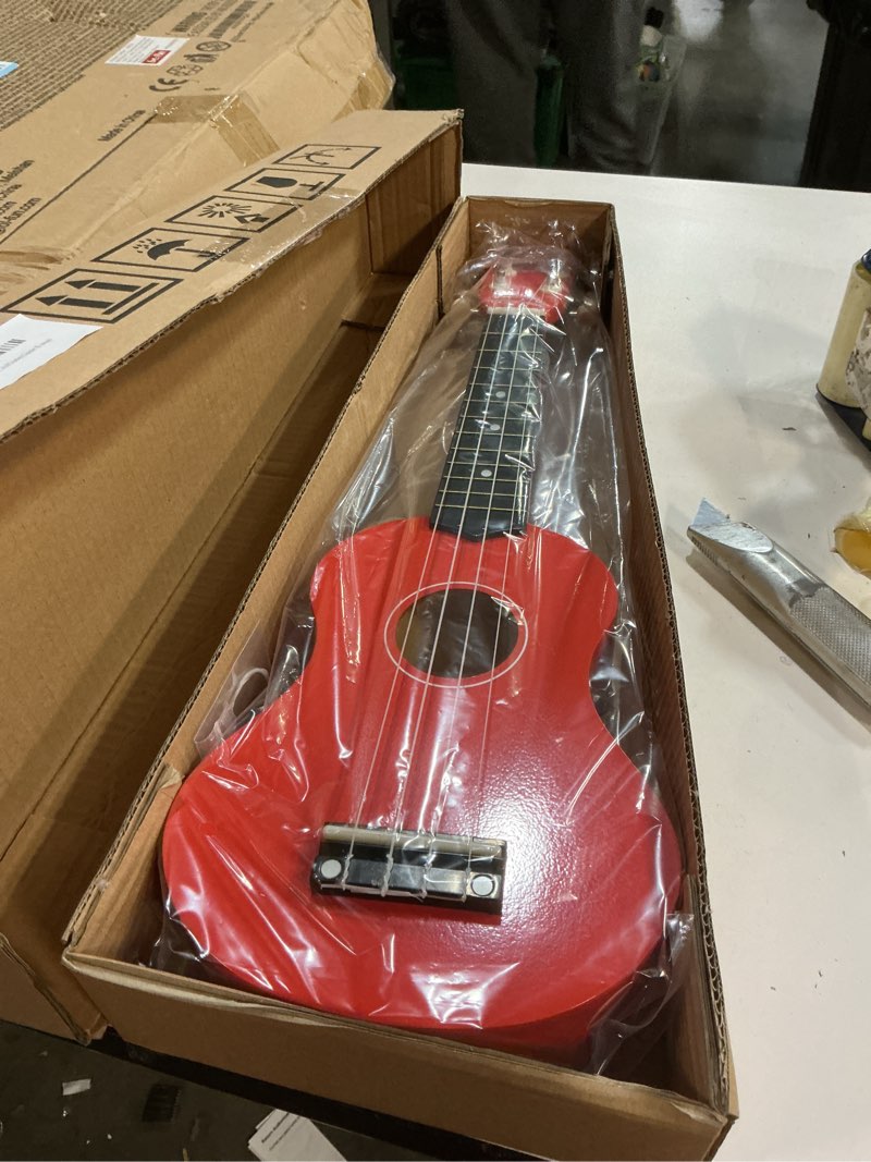 Condition photo showing New/Like New for Trendy Soprano Valentine's Day Ukulele for Beginners 21 Inch Hawaiian Wood Ukuleles for Adult Student Starter Four Strings Guitar (Orange)
