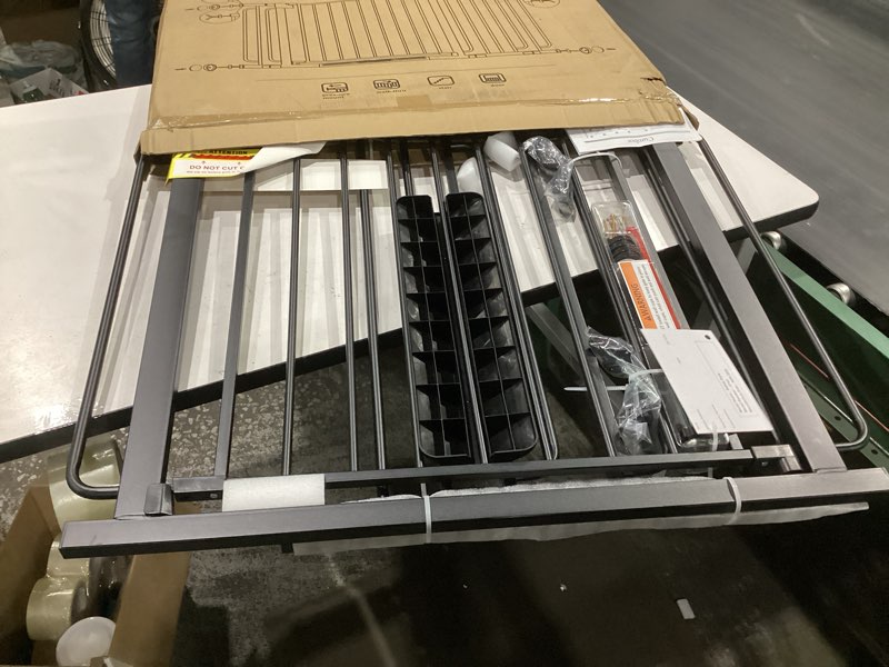Condition photo showing Good Condition for cumbor 36.6-59" extra wide baby gate for stairs, pressure mounted dog gate for doorways, auto-close easy walk through safety child gate for kids toddler, tall pet gates indoor, black black 36.6-59"w x 30.5"h