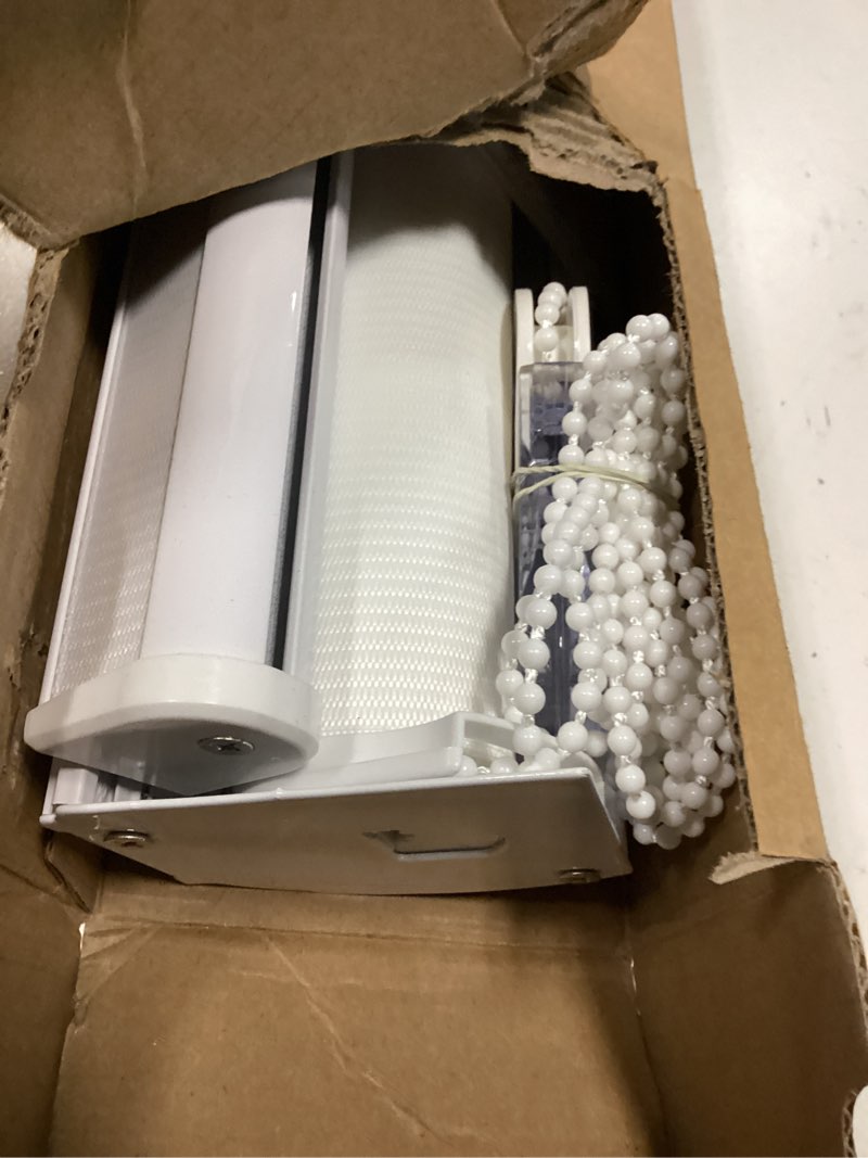 Condition photo showing Good Condition for custom size zebra blinds dual layer roll up blind for living room, window blinds shades privacy light control for day and night, (maximum height 72inch, white color, width 20 inch) 20"w x 72"h white