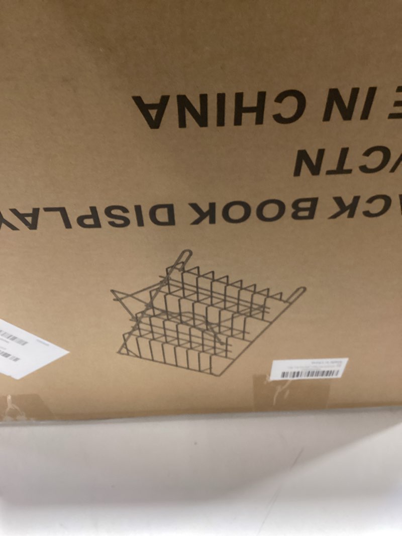 Condition photo showing New/Like New for Wire Magazine Rack with 4 Open Tiers Book Signing Rack Tabletop Display Stand Holds Both Magazines and Brochures Display Rack Wire - Black