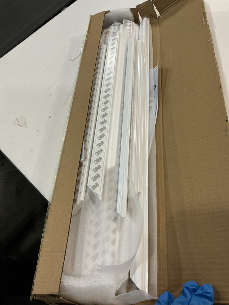 Condition photo showing Good Condition for 16x24 inches Pre-Cut Wall Moulding Wainscoting Panels, Ready-to-Assemble Decorative Wall Molding & Trim, Premade Picture Frame Molding and Accent Wall Decor 16x24\\\" White 16 pcs