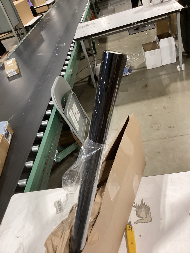 Condition photo showing As Is for fufin one-way window privacy film with free installation tools,premium pet material,heat control 99% uv blocking and privacy protection window film.window tint for home office (grey 35.5"×196.9")