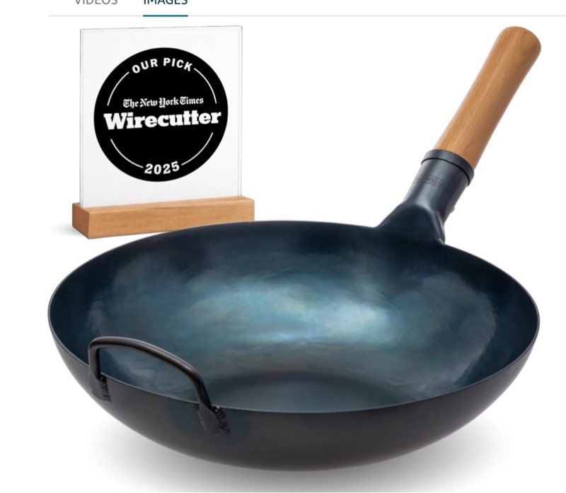 yosukata 13.5” blue carbon steel wok pan – pre-seasoned flat bottom wok compatible with open fire, gas, electric, ceramic, induction cooktops -traditional chinese pan for stir fry, bbq, grill, camping