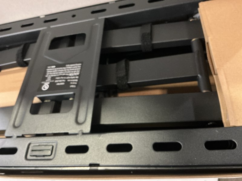 Condition photo showing As Is for onn. full motion tv wall mount for 50" to 86" tvs, up to 15° tilting