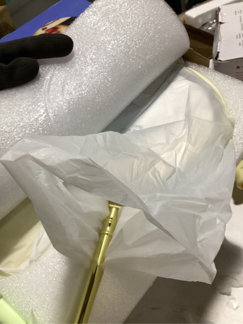 Condition photo showing Good Condition for Gold Makup Mirror with Lights, 10X Magnifying Lighted Vanity Mirror, 8 Inches 360 Swivel Two-Sided Tabletop Mirror Gold Finish